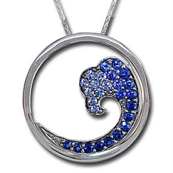 CP1849 Sapphire Wave Necklace