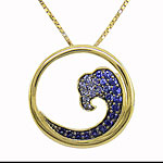 CP1851 Sapphire Wave Necklace