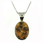 CPS126-br SS Beach Stone Necklace