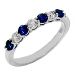 1625BS Blue Sapphire and Diamond Band