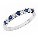 1674BS Blue Sapphire and Diamond Band