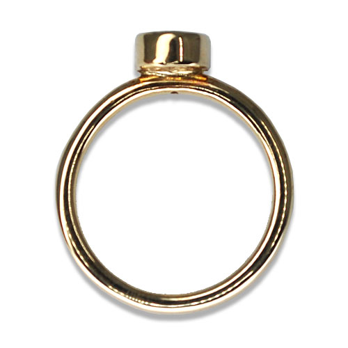 bezel oval ring profile 14ky