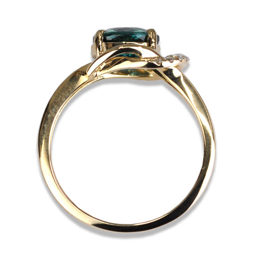 e/w blue tourmaline ring profile